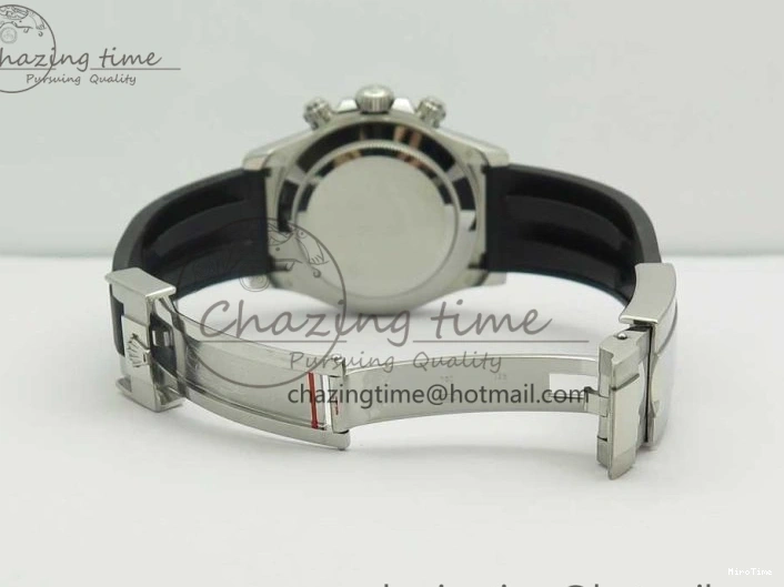 MiroTime 0119 Daytona 116519 Noob 1:1 Best Edition 904L SS Case Blue Dial on Black Rubber Strap SA4130 (Free Extra Strap) Compact 3290